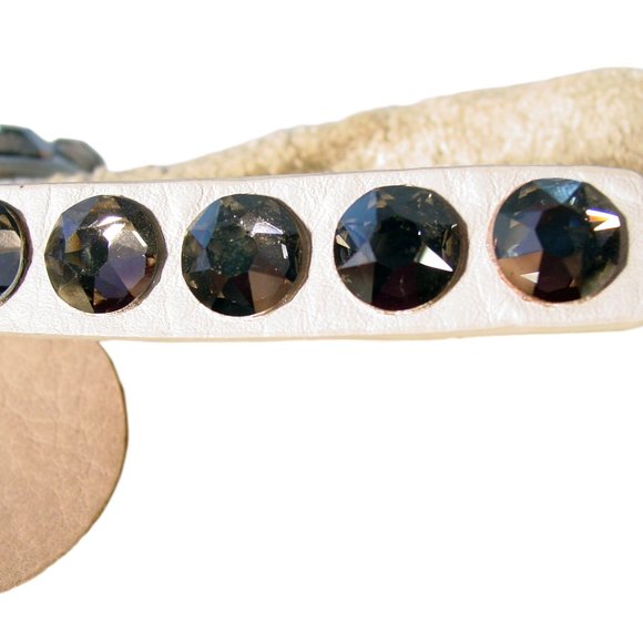 PEDRO GARCIA Judith $595 Swarovski Crystal T-Strap Sandals Cervo/White 39/9 - Picture 7 of 8